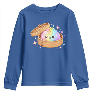 Cute Rainbow Dumpling Squishy Youth Sweatshirt Kawaii Graphic TS10 Royal Blue Print Your Wear