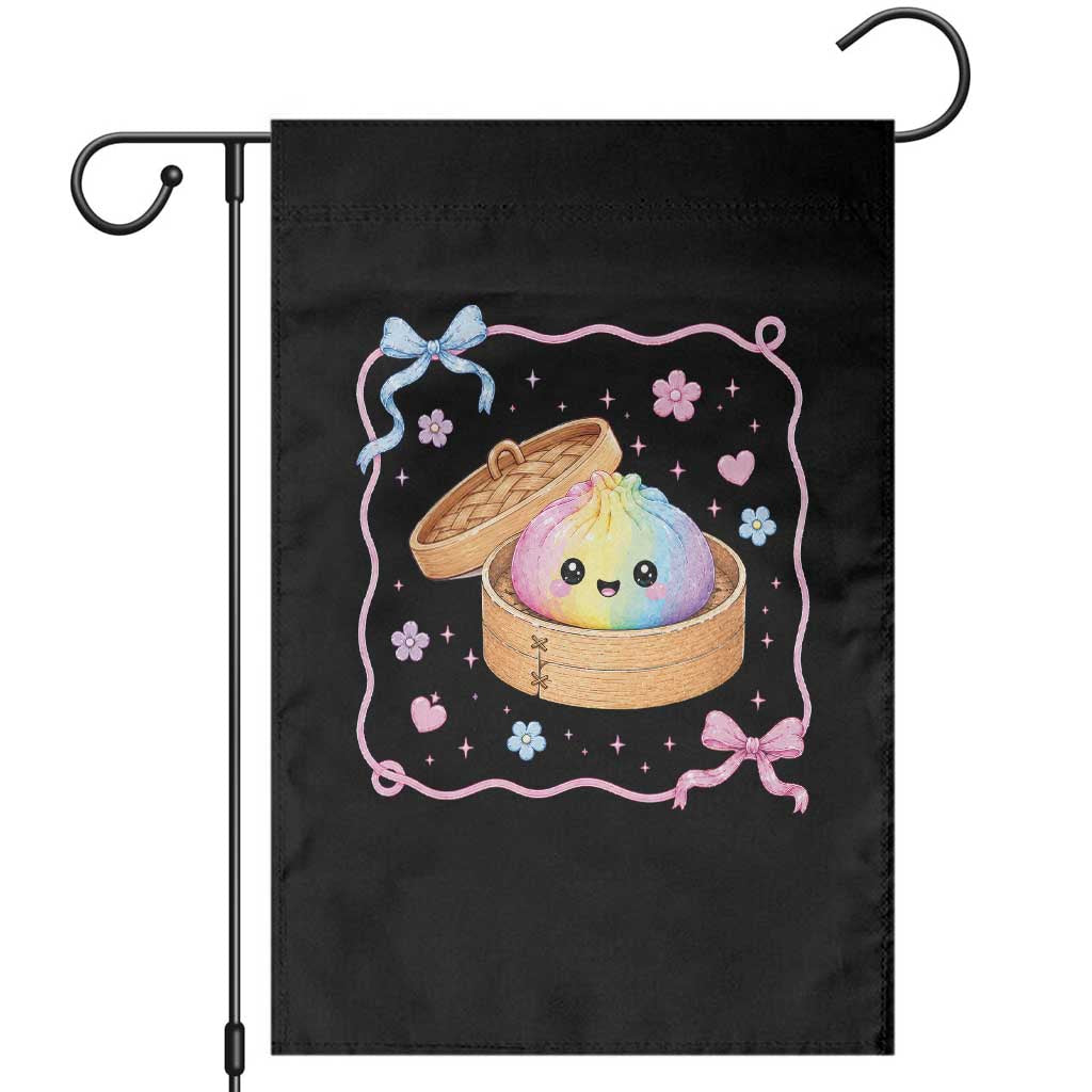 Squishy Lovers Garden Flag Cute Dumpling Graphic Coquette Bow Girls TS10 Black Print Your Wear
