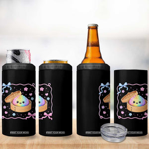 Squishy Lovers 4 in 1 Can Cooler Tumbler Cute Dumpling Graphic Coquette Bow Girls TS10 Print Your Wear
