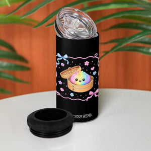 Squishy Lovers 4 in 1 Can Cooler Tumbler Cute Dumpling Graphic Coquette Bow Girls TS10 Print Your Wear