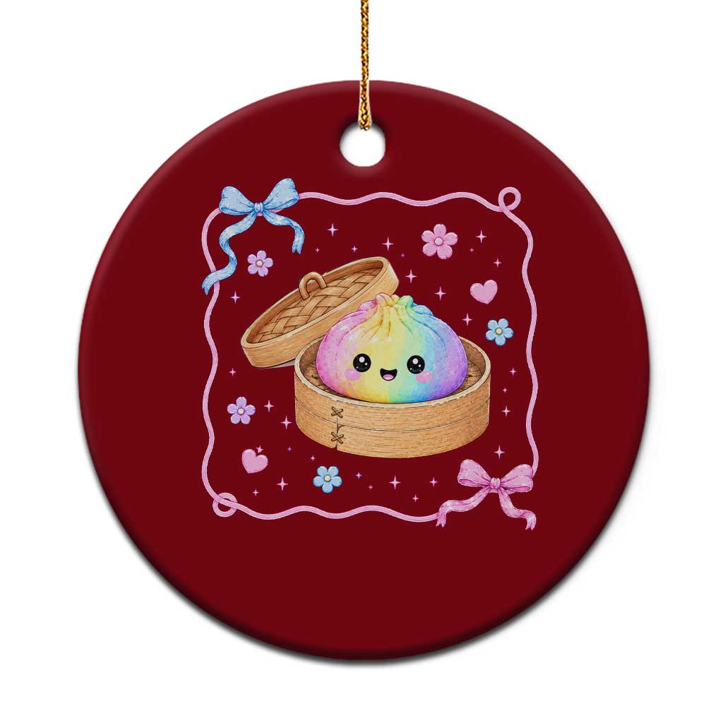 Squishy Lovers Ceramic Ornament Cute Dumpling Graphic Coquette Bow Girls TS10 1pc Red Print Your Wear