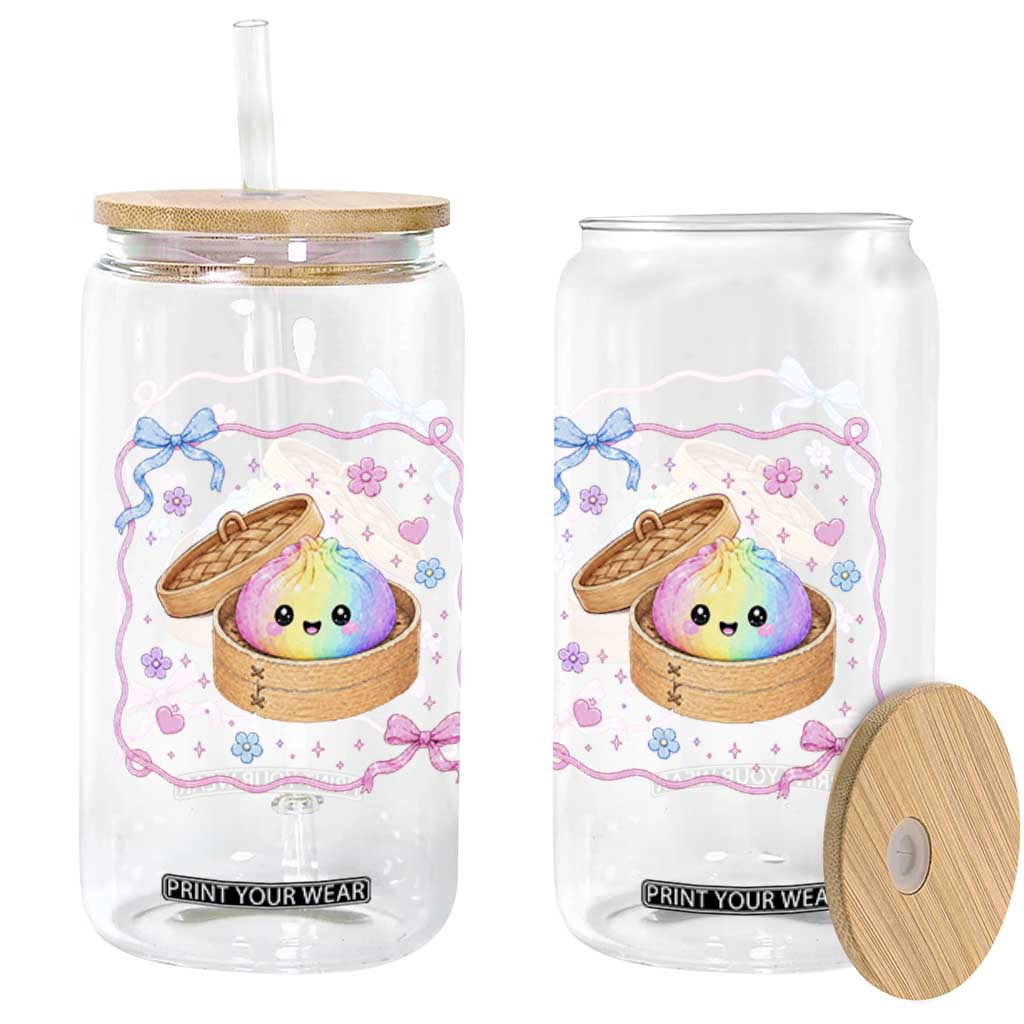 Squishy Lovers Glass Can Cute Dumpling Graphic Coquette Bow Girls TS10 Print Your Wear