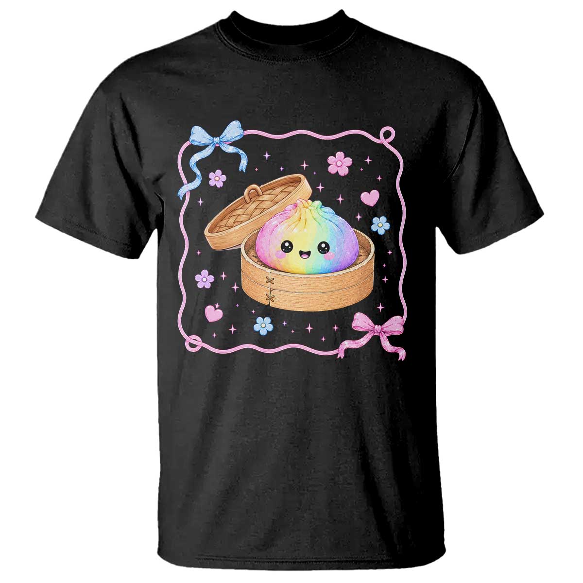 Squishy Lovers T Shirt Cute Dumpling Graphic Coquette Bow Girls TS10 Black Print Your Wear