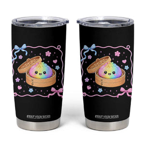 Squishy Lovers Tumbler Cup Cute Dumpling Graphic Coquette Bow Girls TS10 Black Print Your Wear