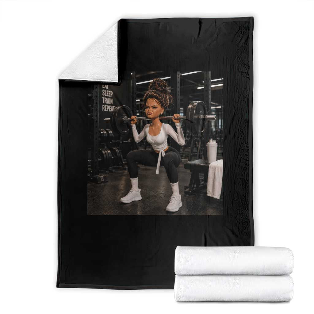 Disgusting Gym Girl Funny Workout Meme Throw Blanket Humor Fitness Lovers TS10 Black Print Your Wear