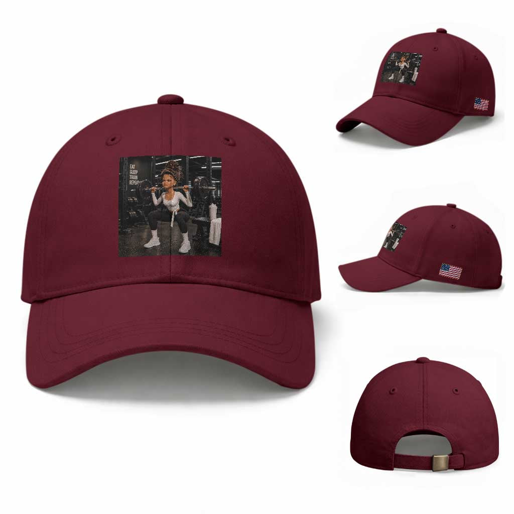 Disgusting Gym Girl Funny Workout Meme Baseball Cap Humor Fitness Lovers TS10 Baseball Cap Universal Fit Maroon Print Your Wear