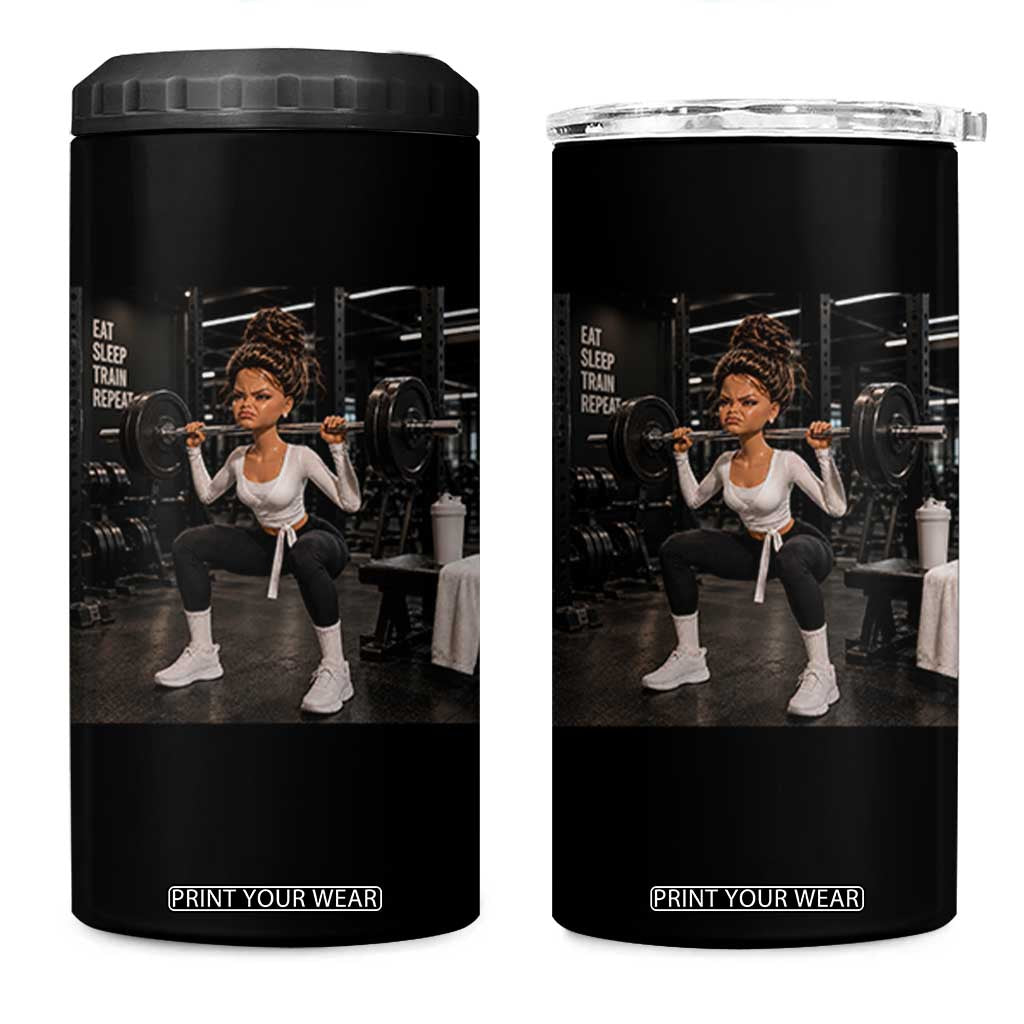 Disgusting Gym Girl Funny Workout Meme 4 in 1 Can Cooler Tumbler Humor Fitness Lovers TS10 One Size: 16 oz Black Print Your Wear