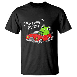Beep Beep Frog T Shirt Funny Driving Frog Red Convertible Car Graphic TS10 Black Print Your Wear