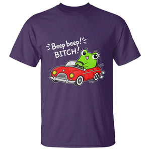 Beep Beep Frog T Shirt Funny Driving Frog Red Convertible Car Graphic TS10 Purple Print Your Wear