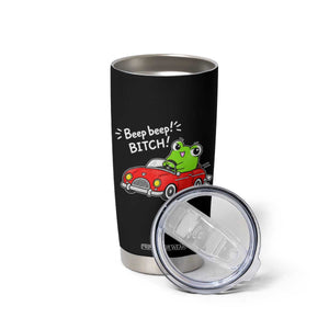 Beep Beep Frog Tumbler Cup Funny Driving Frog Red Convertible Car Graphic TS10 Print Your Wear