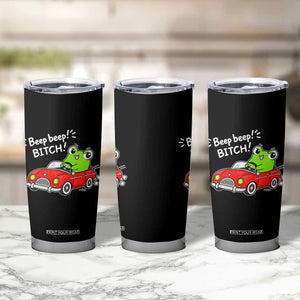 Beep Beep Frog Tumbler Cup Funny Driving Frog Red Convertible Car Graphic TS10 Print Your Wear