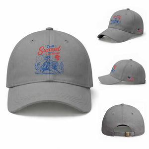 I Will Succeed Because I Am Insane Cowgirl Riding Tiger Vintage Graphic Baseball Cap TS10 Baseball Cap Universal Fit Sport Gray Print Your Wear