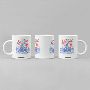 I Will Succeed Because I Am Insane Cowgirl Riding Tiger Vintage Graphic Coffee Mug TS10 Print Your Wear