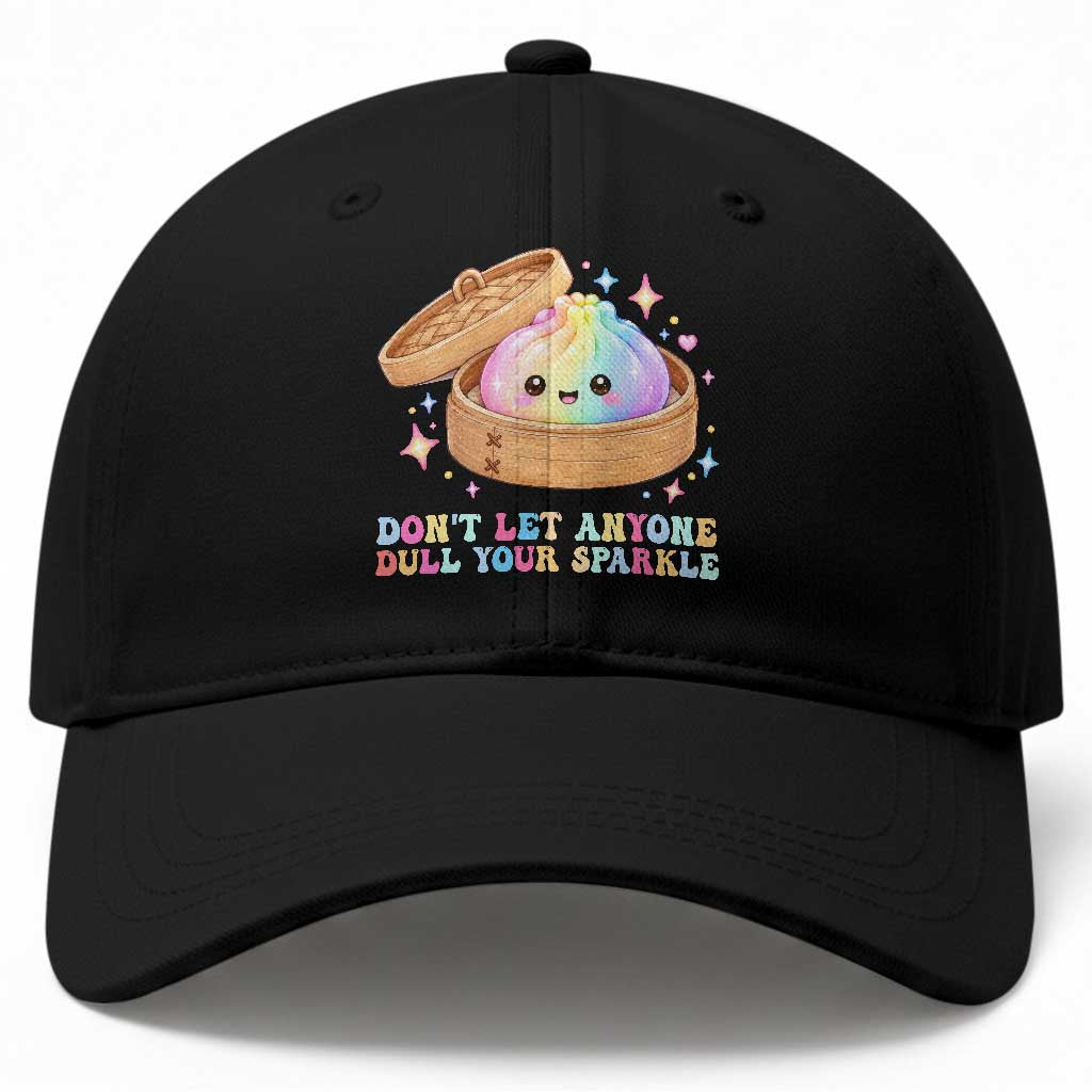 Dont Let Anyone Dull Your Sparkle Cute Rainbow Dumpling Squishy Graphic Baseball Cap TS10 Print Your Wear