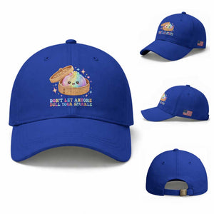 Dont Let Anyone Dull Your Sparkle Cute Rainbow Dumpling Squishy Graphic Baseball Cap
