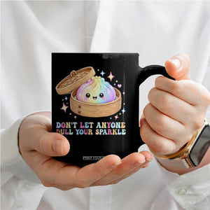 Dont Let Anyone Dull Your Sparkle Cute Rainbow Dumpling Squishy Graphic Coffee Mug
