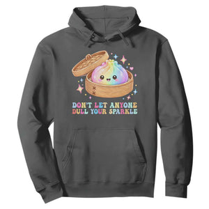 Dont Let Anyone Dull Your Sparkle Cute Rainbow Dumpling Squishy Graphic Hoodie TS10 Dark Heather Print Your Wear