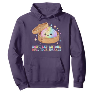Dont Let Anyone Dull Your Sparkle Cute Rainbow Dumpling Squishy Graphic Hoodie TS10 Purple Print Your Wear