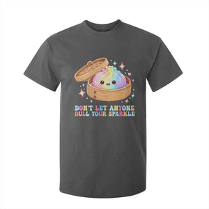 Dont Let Anyone Dull Your Sparkle Cute Rainbow Dumpling Squishy Graphic T Shirt For Kid TS10 Dark Heather Print Your Wear