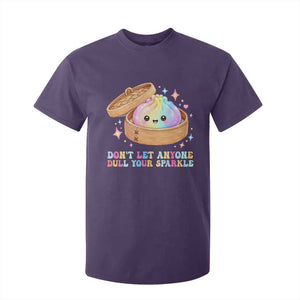 Dont Let Anyone Dull Your Sparkle Cute Rainbow Dumpling Squishy Graphic T Shirt For Kid TS10 Purple Print Your Wear