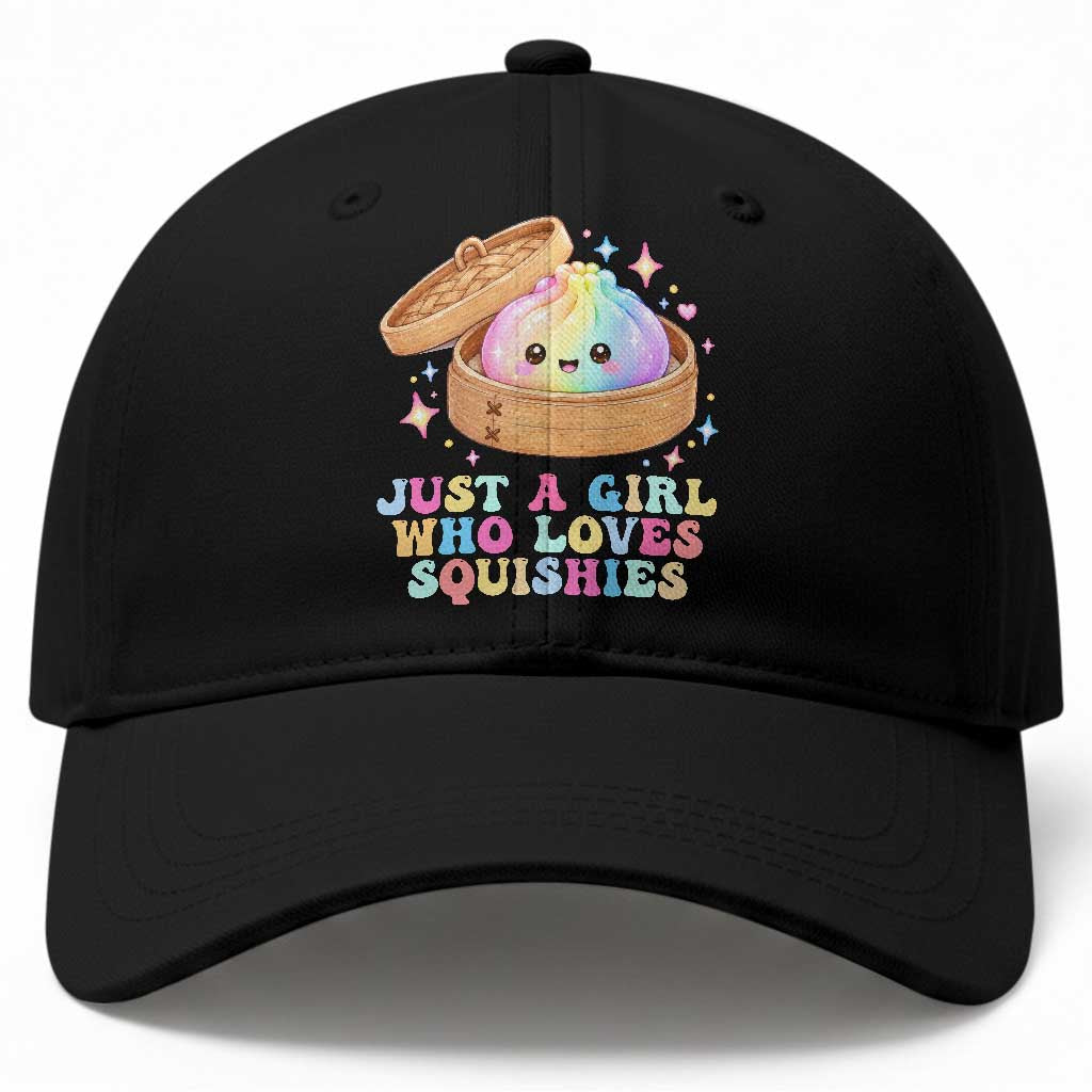 Just A Girl Who Loves Squishies Baseball Cap Cute Rainbow Dumpling Squishy Graphic TS10 Print Your Wear