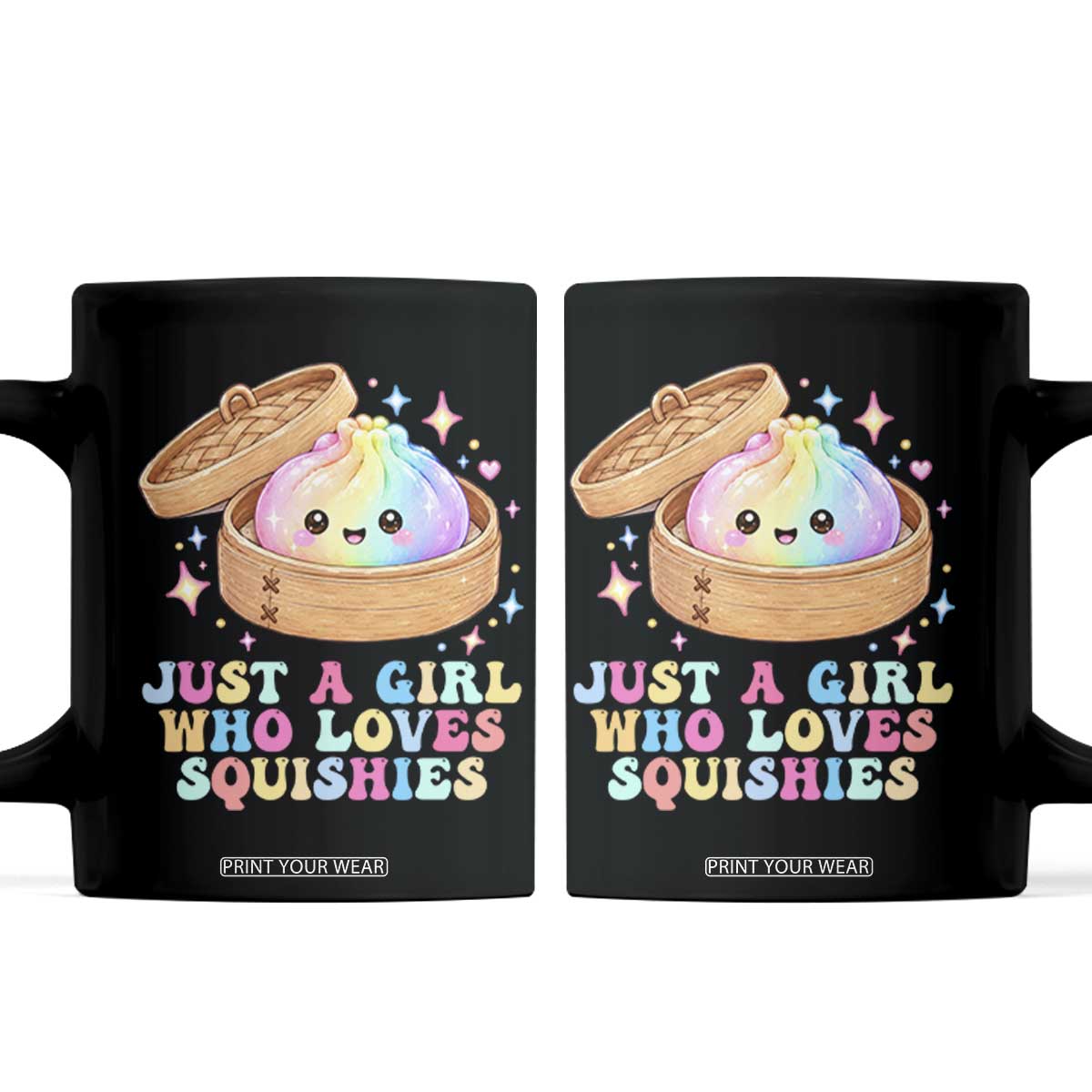 Just A Girl Who Loves Squishies Coffee Mug Cute Rainbow Dumpling Squishy Graphic