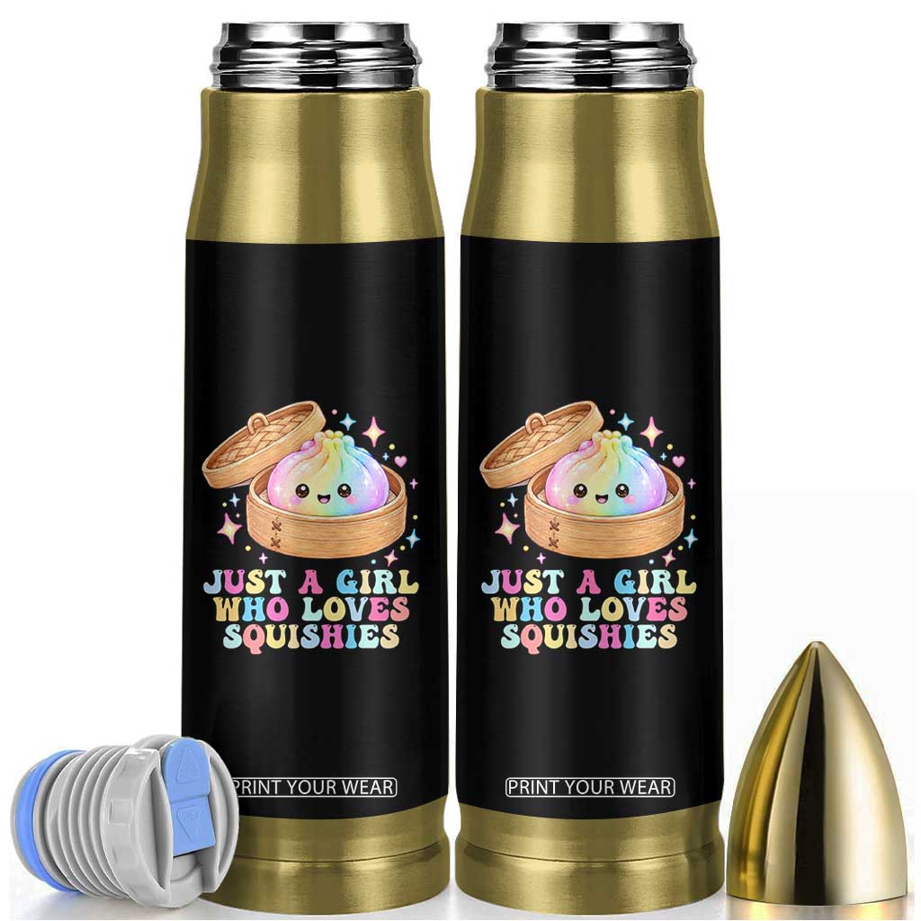 Just A Girl Who Loves Squishies Bullet Tumbler Cute Rainbow Dumpling Squishy Graphic TS10 Black Print Your Wear