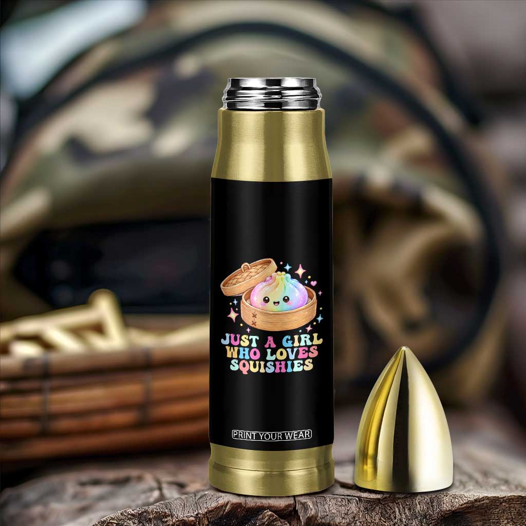 Just A Girl Who Loves Squishies Bullet Tumbler Cute Rainbow Dumpling Squishy Graphic TS10 Print Your Wear