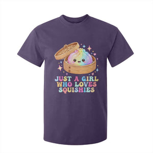 Just A Girl Who Loves Squishies T Shirt For Kid Cute Rainbow Dumpling Squishy Graphic TS10 Purple Print Your Wear