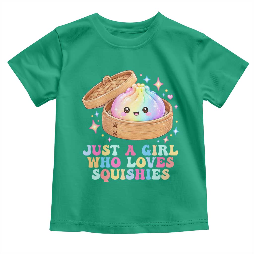 Just A Girl Who Loves Squishies Toddler T Shirt Cute Rainbow Dumpling Squishy Graphic TS10 Irish Green Print Your Wear