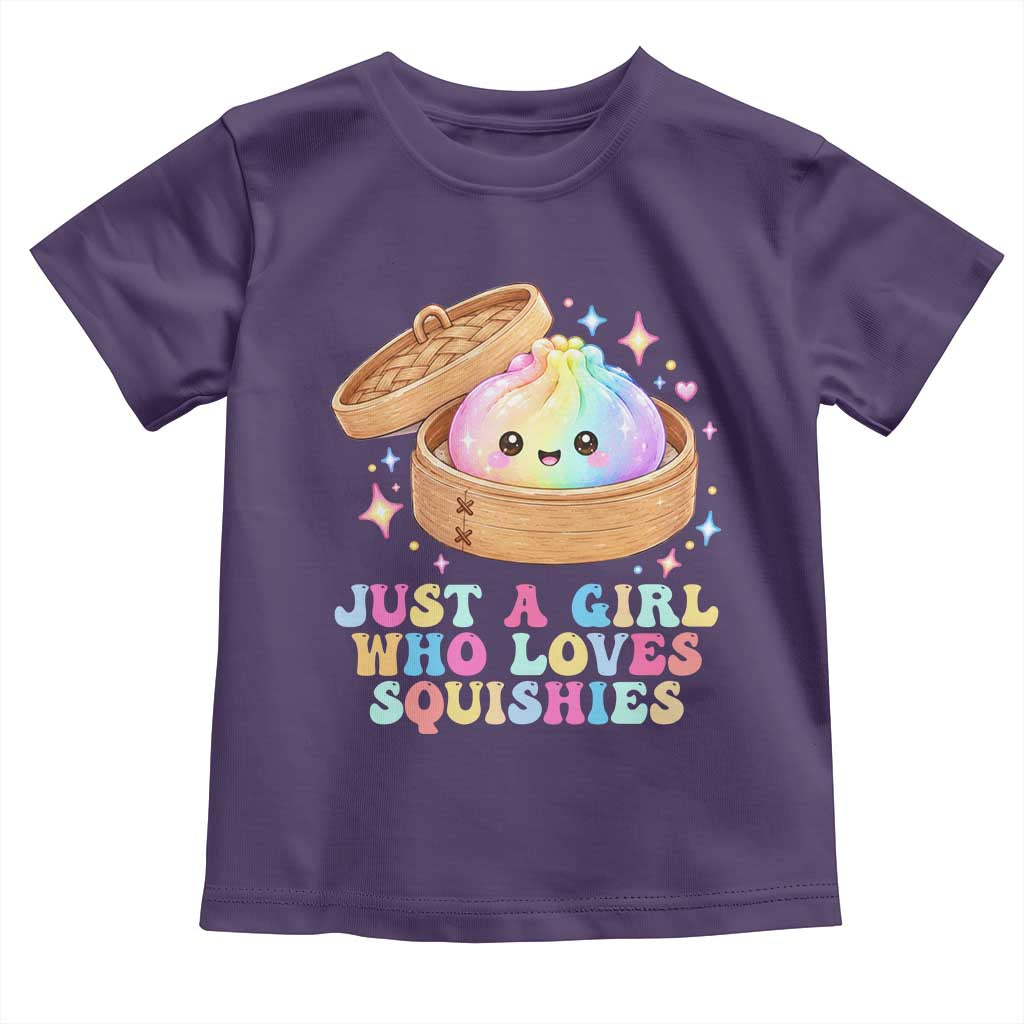 Just A Girl Who Loves Squishies Toddler T Shirt Cute Rainbow Dumpling Squishy Graphic TS10 Purple Print Your Wear