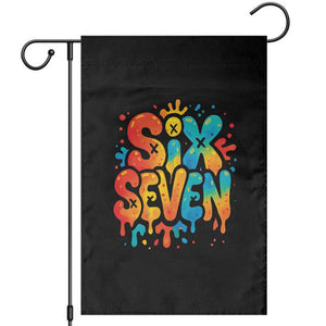 Fun Six Seven Graffiti Garden Flag Funny 67 Meme Gen Alpha Slang Streetwear Hip Hop TS10 Black Print Your Wear