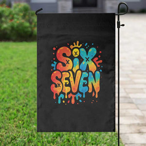 Fun Six Seven Graffiti Garden Flag Funny 67 Meme Gen Alpha Slang Streetwear Hip Hop TS10 Print Your Wear