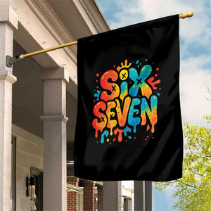 Fun Six Seven Graffiti Garden Flag Funny 67 Meme Gen Alpha Slang Streetwear Hip Hop TS10 Print Your Wear