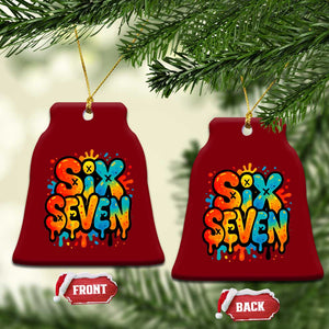 Fun Six Seven Graffiti Ceramic Ornament Funny 67 Meme Gen Alpha Slang Streetwear Hip Hop TS10 Print Your Wear