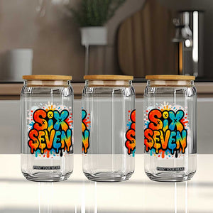 Fun Six Seven Graffiti Glass Can Funny 67 Meme Gen Alpha Slang Streetwear Hip Hop TS10 Print Your Wear