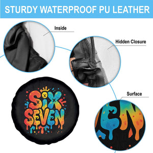 Fun Six Seven Graffiti Spare Tire Cover Funny 67 Meme Gen Alpha Slang Streetwear Hip Hop TS10 Print Your Wear