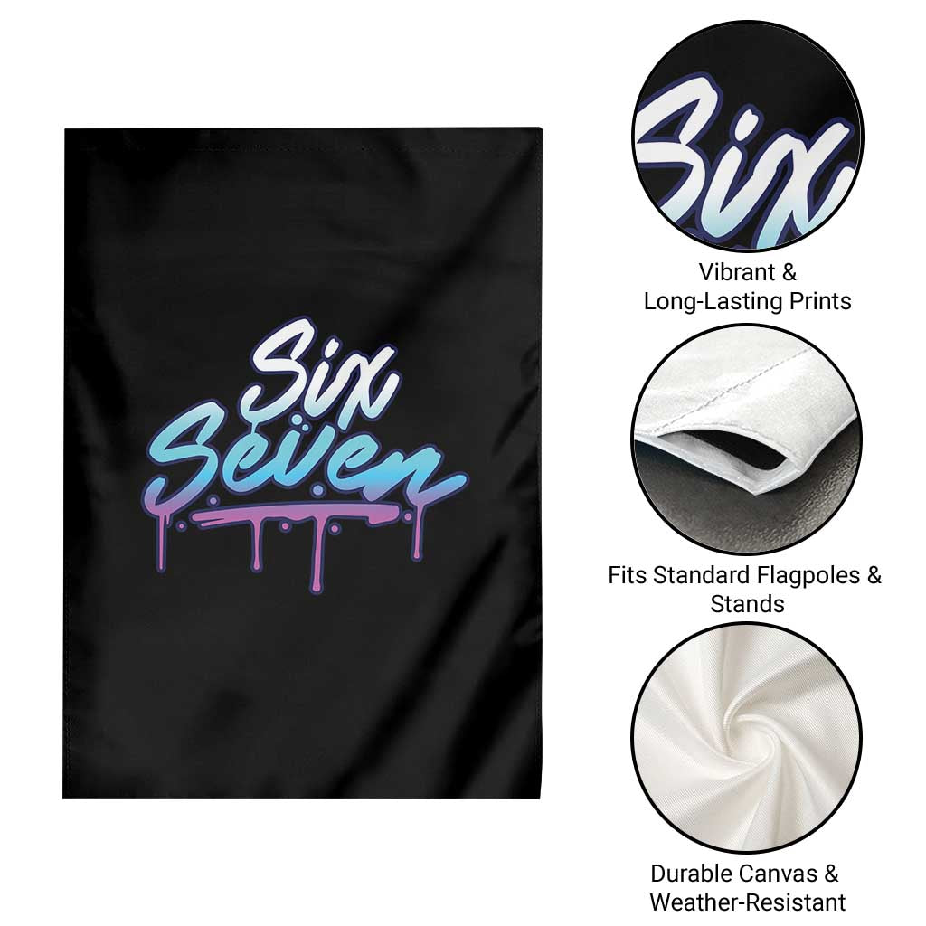 Fun Six Seven Garden Flag Funny 6 7 Meme Gen Alpha Slang Streetwear Gradient TS10 Print Your Wear
