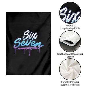 Fun Six Seven Garden Flag Funny 6 7 Meme Gen Alpha Slang Streetwear Gradient TS10 Print Your Wear
