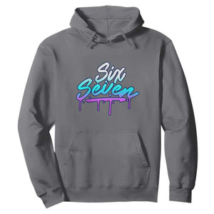 Fun Six Seven Hoodie Funny 6 7 Meme Gen Alpha Slang Streetwear Gradient TS10 Charcoal Print Your Wear