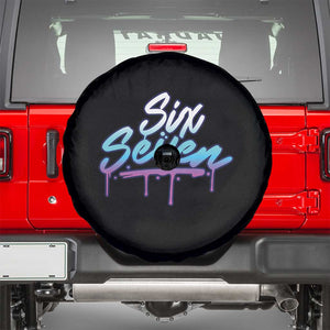 Fun Six Seven Spare Tire Cover Funny 6 7 Meme Gen Alpha Slang Streetwear Gradient TS10 Black Print Your Wear