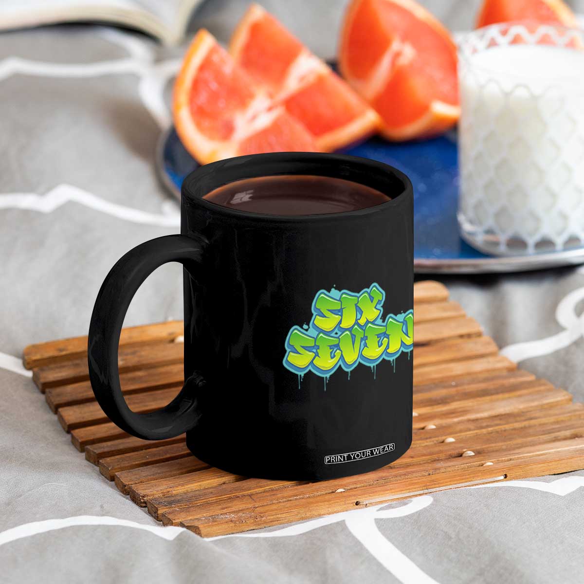 67 Meme Coffee Mug Six Seven Funny Gen Alpha Slang Saying TS10 Print Your Wear