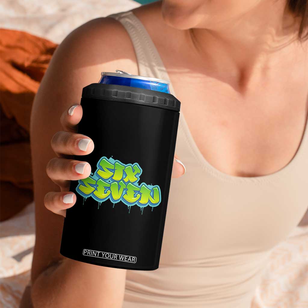 67 Meme 4 in 1 Can Cooler Tumbler Six Seven Funny Gen Alpha Slang Saying TS10 Print Your Wear