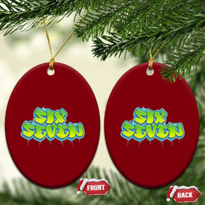 67 Meme Ceramic Ornament Six Seven Funny Gen Alpha Slang Saying TS10 Print Your Wear