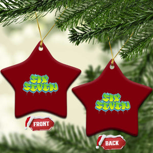 67 Meme Ceramic Ornament Six Seven Funny Gen Alpha Slang Saying TS10 Print Your Wear