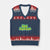 67 Meme V-Neck Knit Sweater Vest Six Seven Funny Gen Alpha Slang Saying TS10 Navy Red Print Your Wear