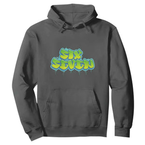 67 Meme Hoodie Six Seven Funny Gen Alpha Slang Saying TS10 Dark Heather Print Your Wear