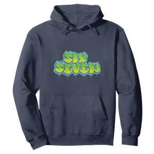 67 Meme Hoodie Six Seven Funny Gen Alpha Slang Saying TS10 Navy Print Your Wear