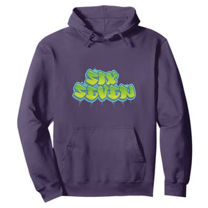 67 Meme Hoodie Six Seven Funny Gen Alpha Slang Saying TS10 Purple Print Your Wear