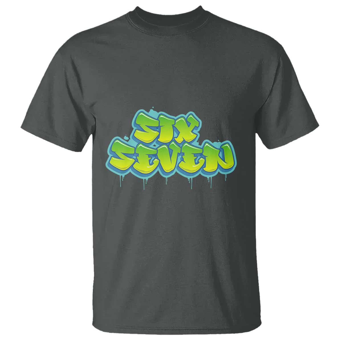 67 Meme T Shirt Six Seven Funny Gen Alpha Slang Saying TS10 Dark Heather Print Your Wear